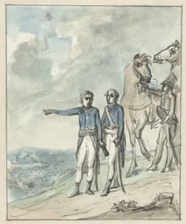 Die Generäle Napoleon und Berthier