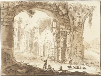 Landschaft mit Ruine