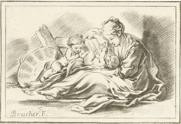 Mutter und zwei Kinder