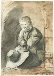 Sitzender Mann