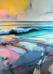 Bunte Strandwelle