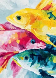 Buntes Fischtrio