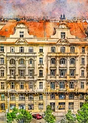 Ornate Europäische Stadtansicht