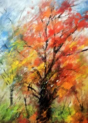 Lebendiger Herbstbaum