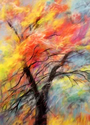 Lebendiger Herbstbaum