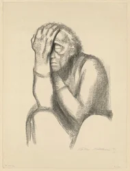 Nachdenkende Frau (Verzweiflung) (2. Zustand)