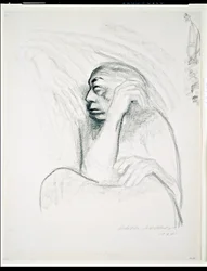 Selbstporträt mit der Hand des Todes, 1924