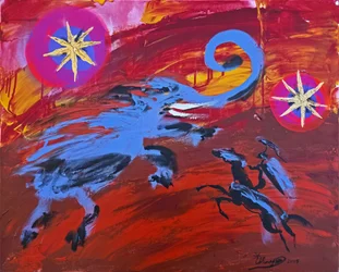 Dynamischer Elefanten-Pegasus