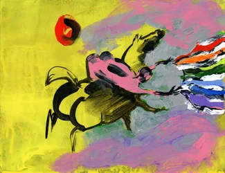 Freudige Regenbogenfiguren