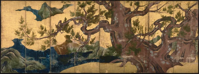 Zypressenbaum Achtfacher Bildschirm, 1590