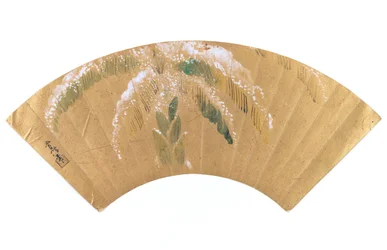 Bananenpalme im Schnee