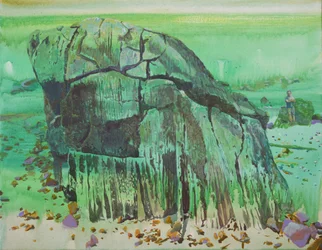 Grünes Steinufer