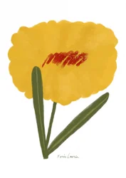 Einfache gelbe Blüte