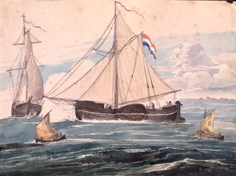 Kanonenboot bei Helvoet, Holland