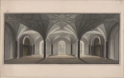 Berlin, Wilhelmstraße. Palais Radziwill (Radziwiłł). Entwurf zum Gartensaal