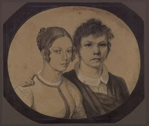 Selbstbildnis von Karl Friedrich Schinkel mit Susanne Schinkel, geb. Berger