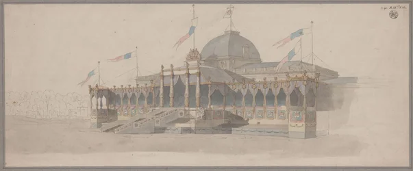 Zelt für die feierliche Übergabe der Legionsadler auf dem Marsfeld in Paris am 5. Dezember 1804