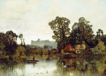 Der Fluss Themse mit Blick auf Windsor Castle