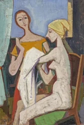 Bei der Toilette