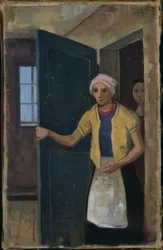 Frau in der Tür