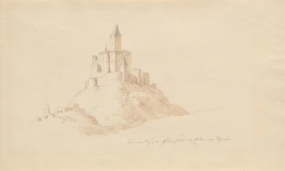 Das alte Schloss Gutenfels bei Kaub am Rhein