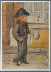 Zeitungsjunge der Police Gazette, 1864