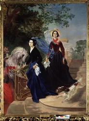 Porträt der Schwestern Olga und Alexandra Shishmariov