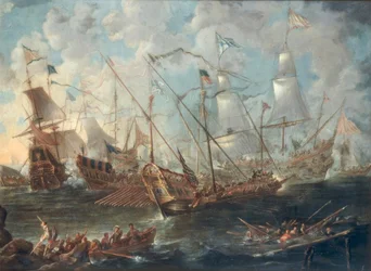 Seeschlacht auf dem Mittelmeer