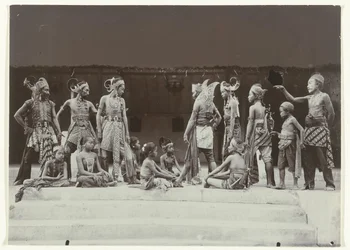 Theateraufführung von Javanern in Kostümen