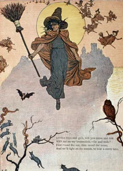 Sabbat böser Hexen und Tiere