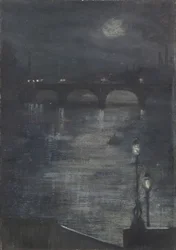 Mondlicht auf der Themse, London