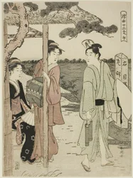 Pferd, aus der Serie "Zwölf Stunden der schwebenden Welt (Ukiyo juni shi)"