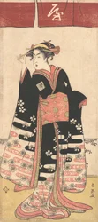 Der Schauspieler Ichikawa Monosuke II in einer nicht identifizierten weiblichen Rolle