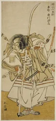 Der Schauspieler Ichikawa Danzo IV als Taira no Tomomori im Stück Yoshitsune Sembon-zakura, aufgeführt im Nakamura-Theater im achten Monat, 1777