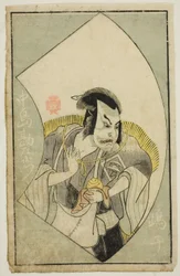 Der Schauspieler Nakajima Kanzaemon III, aus "Ein Bilderbuch der Bühnenfächer (Ehon butai ogi)"