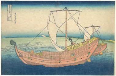 Auf See vor Kazusa (Kazusa no kairo), aus der Serie Sechsunddreißig Ansichten des Berges Fuji (Fugaku sanjūrokkei)