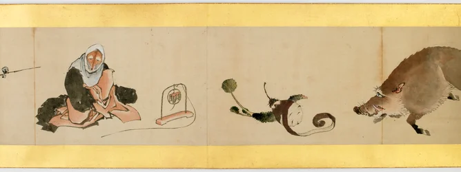 Detail der Bildrolle mit verschiedenen Bildern, Edo-Periode, 1839