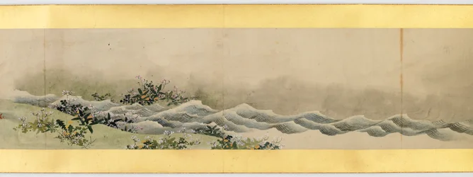 Detail einer Bildrolle mit verschiedenen Bildern, Edo-Periode, 1839 (Detail)