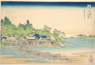 Enoshima in der Provinz Sagami, aus der Serie Sechsunddreißig Ansichten des Berges Fuji