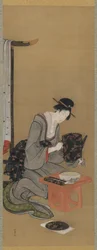 Neujahrsbrauch: Wunsch nach einem glückverheißenden Traum zum Neujahr, Edo-Periode, ca. 1806-11