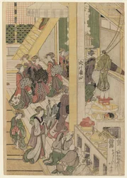 Neujahrstag im Teahouse Ogi-ya, ca. 1810