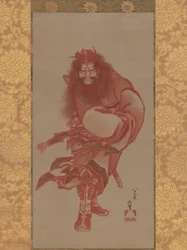 Roter Shoki, der Dämonenbezwinger, datiert 1847