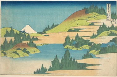 Der See bei Hakone in der Provinz Sagami, aus der Serie Sechsunddreißig Ansichten des Berges Fuji