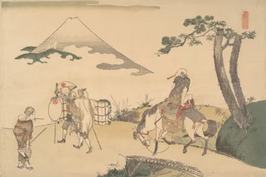 Der Gipfel des Berges Fuji, ca. 1800