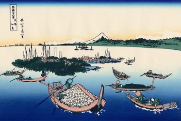 Tsukada-Insel in der Provinz Musashi, um 1830 (Holzschnitt)