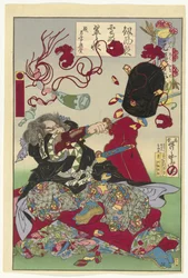 Okuda Sademon Yukitaka (Japanische Brokate aus der Genroku-Periode)