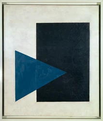 Schwarzes Quadrat, blaues Dreieck