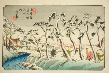 Nr. 15: Itahana (Jugo: Itahana), aus der Serie "Neunundsechzig Stationen des Kisokaido (Kisokaido rokujukyu tsugi no uchi)"