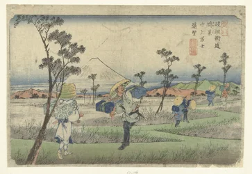 Blick auf den Fuji-Berg von Konosu aus