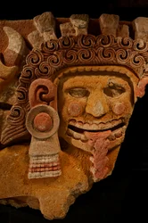 Größte Azteken; MM7677; Mexiko-Stadt; Mexiko; NMAH; Tenochtitlan; Azteke; Grab von Ahui...